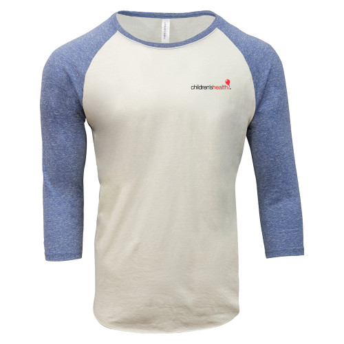 Threadfast Unisex Navy Triblend 3/4 Sleeve Raglan - Childrens Health Logo