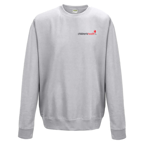  Just Hoods Ash College Fleece Crew - Childrens Health Logo
