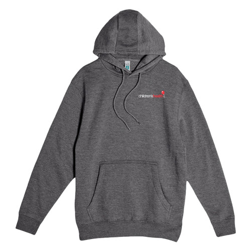  Lane Seven Charcoal Heather Fleece Pullover Hoodie - Childrens Health Logo