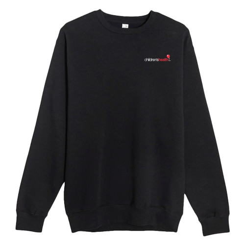  Lane Seven Black Fleece Crew - Childrens Health Logo