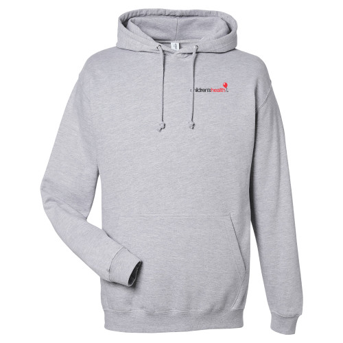  Just Hoods Heather Grey College Fleece Hoodie - Childrens Health Logo