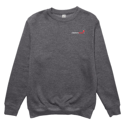  Lane Seven Charcoal Heather Fleece Crew - Childrens Health Logo