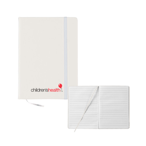  5x7 White Hard Cover Journal - Childrens Health Logo