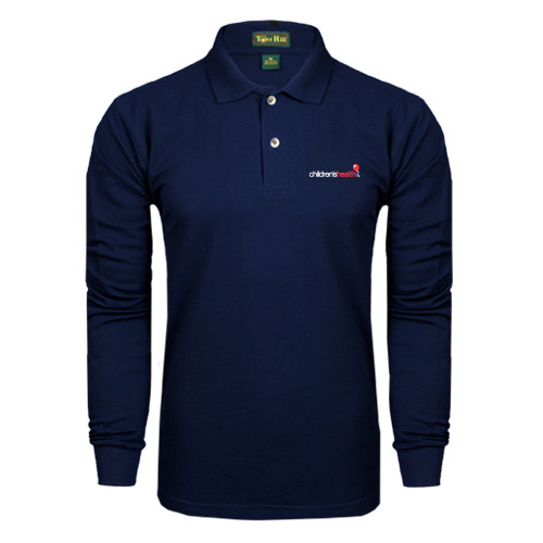  Navy Long Sleeve Polo - Childrens Health Logo