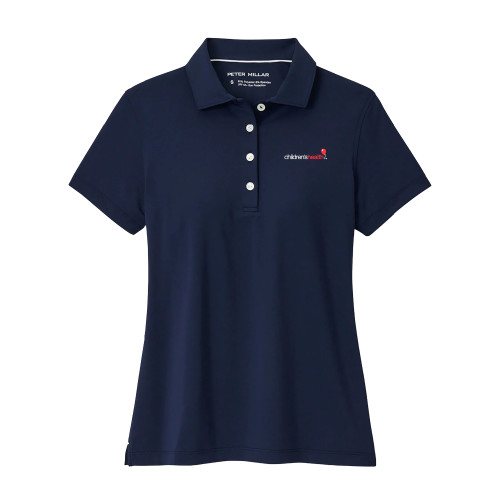  Peter Millar Womens Navy Button Polo - Childrens Health Logo