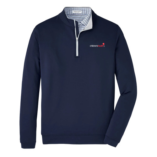  Peter Millar Navy Perth Performance 1/4 Zip - Childrens Health Logo