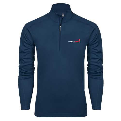  Syntrel Navy Interlock 1/4 Zip - Childrens Health Logo