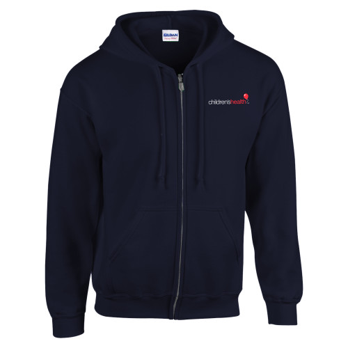 Navy Fleece Full Zip Hoodie - Childrens Health Logo