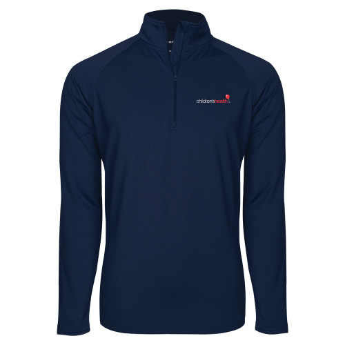  Sport Tek Navy Sport Wick Stretch 1/2 Zip Pullover - Childrens Health Logo