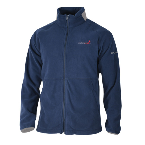 Columbia Navy Everest Ridge Fleece Full Zip Jacket - Childrens Health Logo