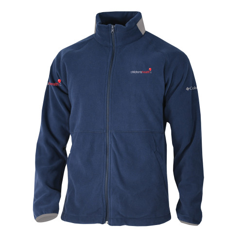  Columbia Navy Everest Ridge Fleece Full Zip Jacket - Childrens Health Logo