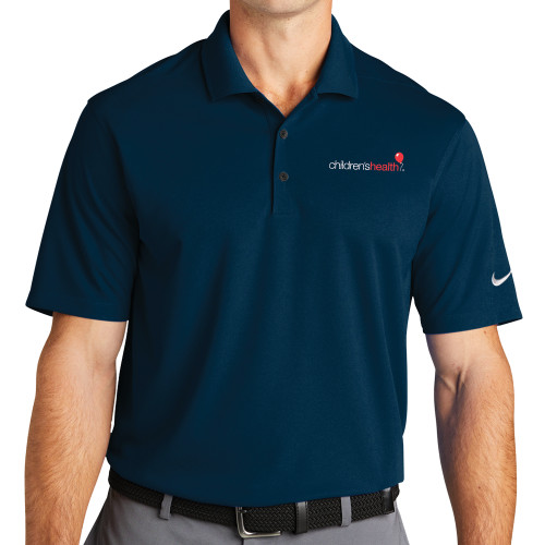  Nike Navy Dri Fit Micro Pique 2.0 Polo - Childrens Health Logo
