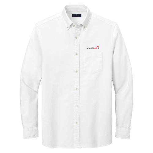  Brooks Brothers Mens White Casual Oxford Cloth Shirt - Childrens Health Logo