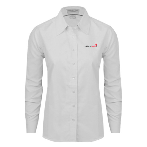  Womens White Oxford Shirt - Childrens Health Logo