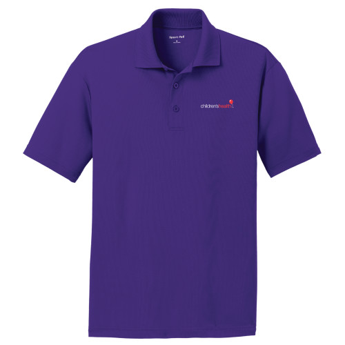  Purple Dry Mesh Polo - Childrens Health Logo