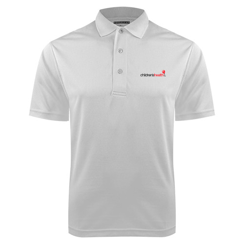  White Dry Mesh Polo - Childrens Health Logo