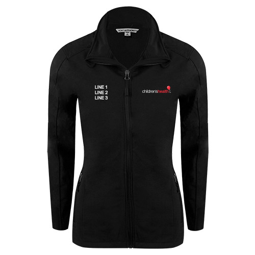  Womens Black Softshell Jacket - Childrens Health Logo