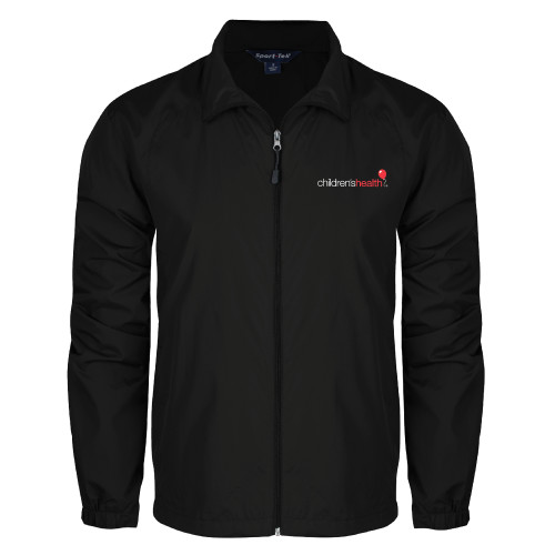  Black Full Zip Wind Jacket - Childrens Health Logo