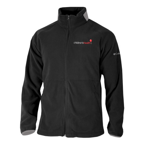  Columbia Black Everest Ridge Fleece Full Zip Jacket - Childrens Health Logo
