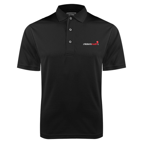  Black Dry Mesh Polo - Childrens Health Logo