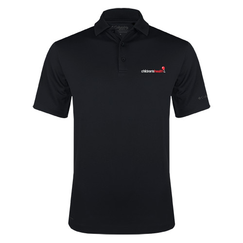  Columbia Black Omni Wick Drive Polo - Childrens Health Logo