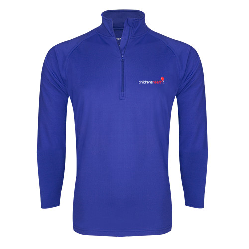  Sport Tek Royal Sport Wick Stretch 1/2 Zip Pullover - Childrens Health Logo