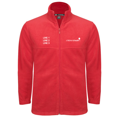  Red Fleece Full Zip Jacket - Childrens Health Logo