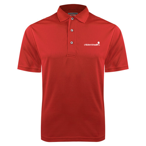  Red Dry Mesh Polo - Childrens Health Logo