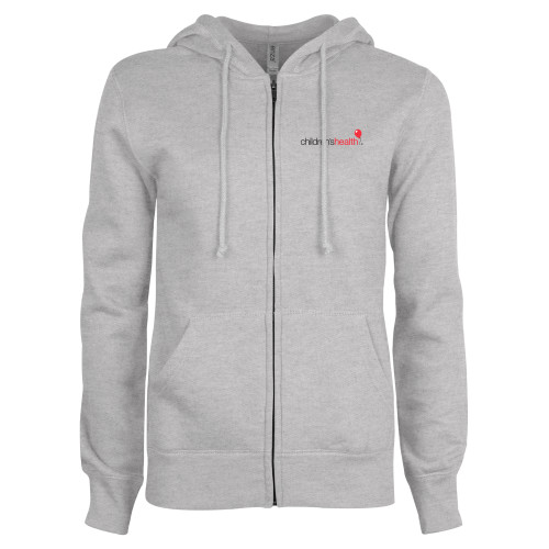  ENZA Womens Grey Fleece Full Zip Hoodie - Childrens Health Logo