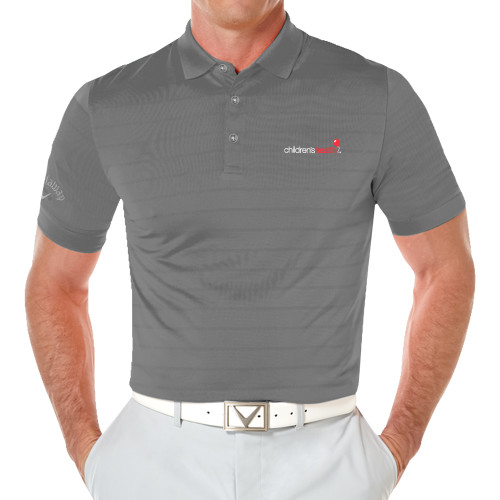  Callaway Steel Grey Opti Vent Polo  - Childrens Health Logo