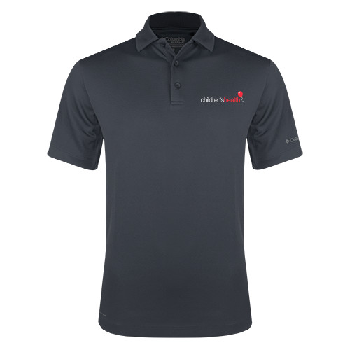  Columbia Charcoal Omni Wick Drive Polo - Childrens Health Logo