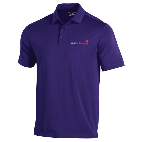  Under Armour Purple Performance Polo - Childrens Health Logo