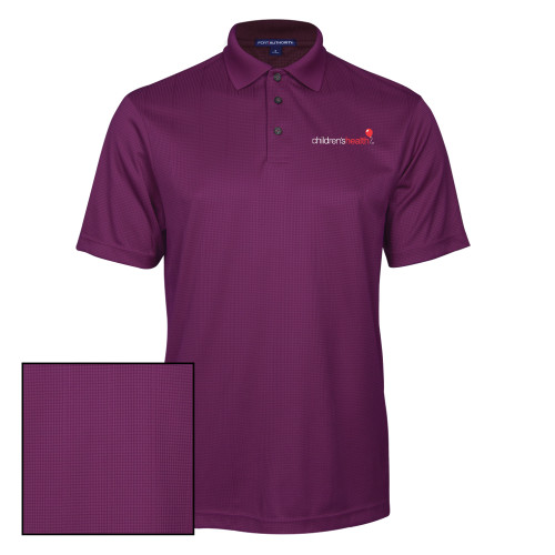  Purple Performance Fine Jacquard Polo - Childrens Health Logo