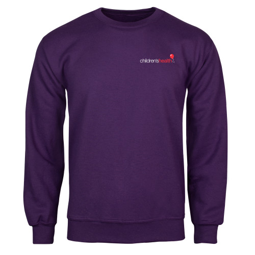  Purple Fleece Crew - Childrens Health Logo