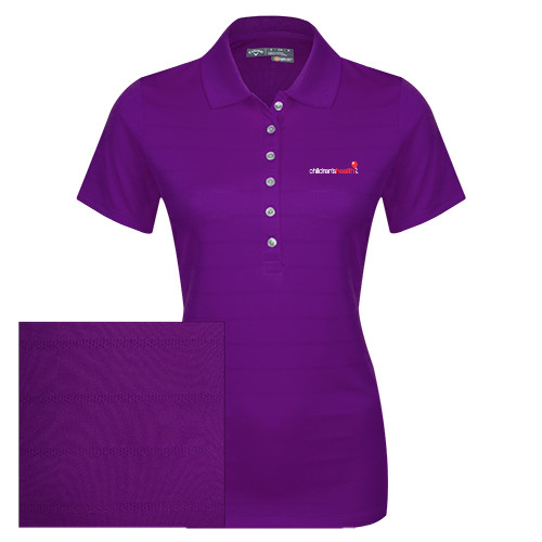  Callaway Womens Purple Opti Vent Polo - Childrens Health Logo