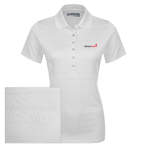  Callaway Womens White Opti Vent Polo - Childrens Health Logo
