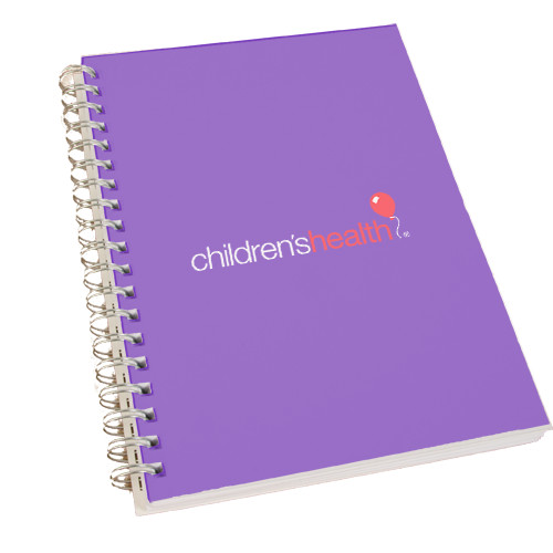  Clear 7 x 10 Spiral Journal Notebook - Childrens Health Logo