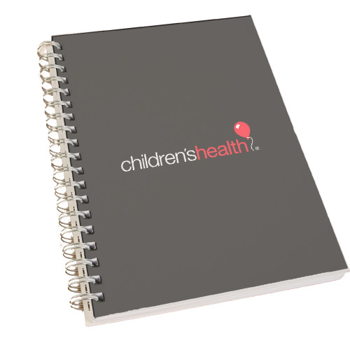  Clear 7 x 10 Spiral Journal Notebook - Childrens Health Logo