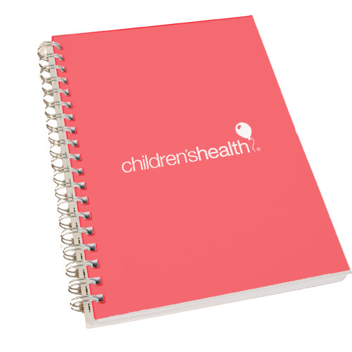  Clear 7 x 10 Spiral Journal Notebook - Childrens Health Logo