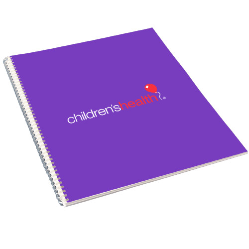  College Spiral Notebook w/Clear Coil - Childrens Health Logo