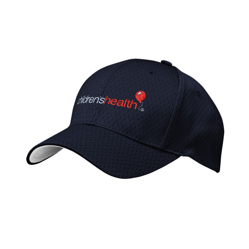  Navy Pro Mesh Structured Hat - Childrens Health Logo