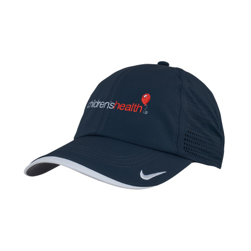  Nike Navy Dri Fit Perforated Hat - Childrens Health Logo