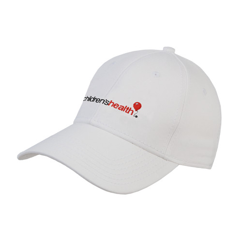  White Structured Adjustable Pro Style Hat - Childrens Health Logo