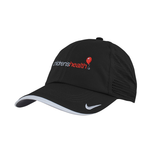  Nike Black Dri Fit Perforated Hat - Childrens Health Logo