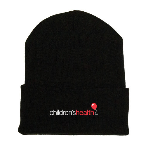  Black Beanie - Childrens Health Logo
