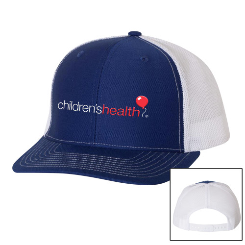  Richardson Royal/White Trucker Hat - Childrens Health Logo