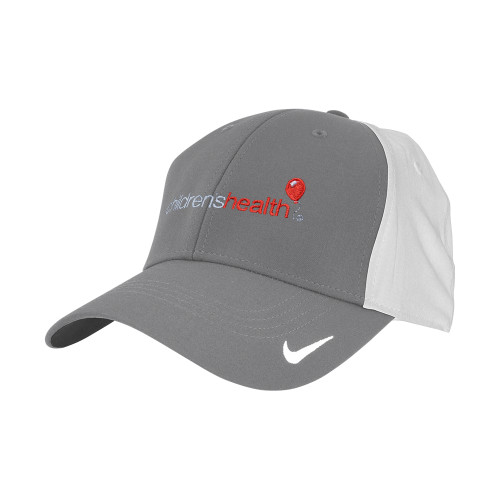  Nike Charcoal/White Swoosh Legacy 91 Hat - Childrens Health Logo
