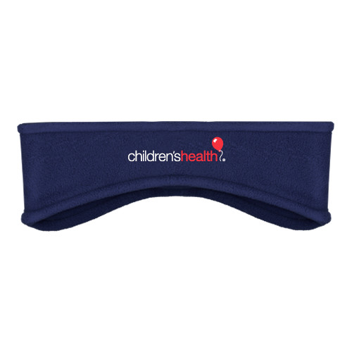  Navy Stretch Fleece Headband - Childrens Health Logo