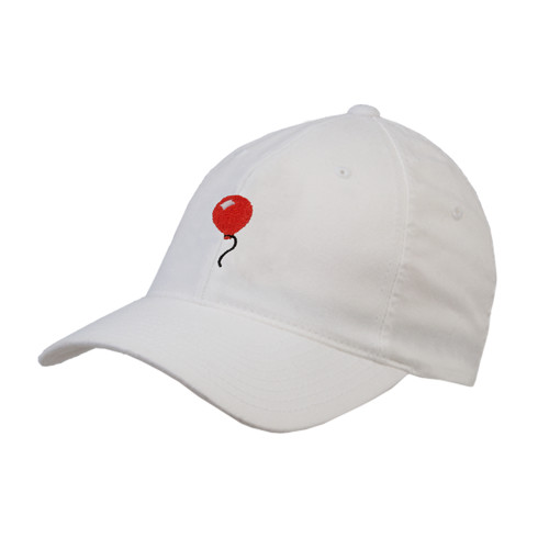  White Flexfit Structured Low Profile Hat - Childrens Health Red Balloon