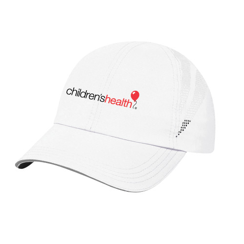  White Performance Cap - Childrens Health Logo